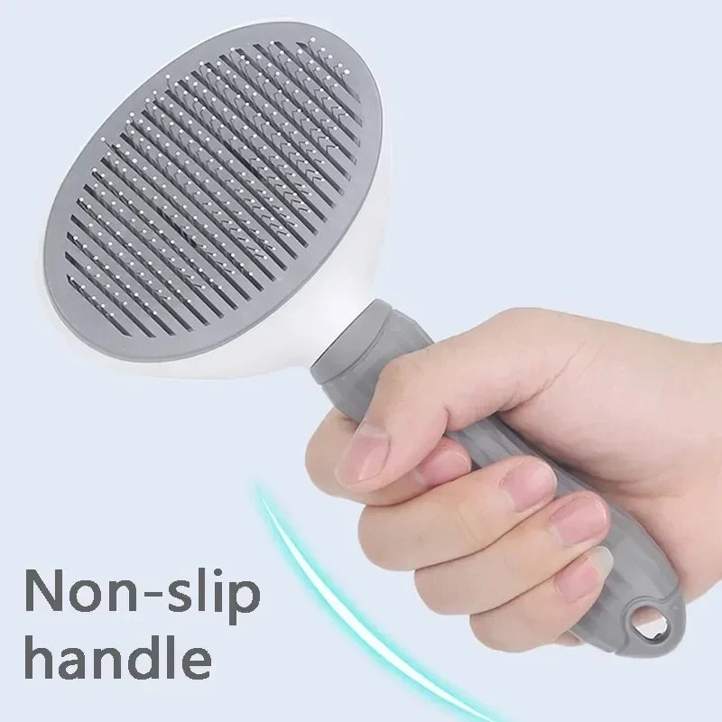 FurGuard Deluxe Wood-Handle Slicker Grooming Brush