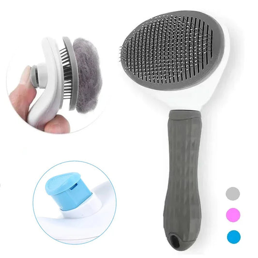 FurGuard Deluxe Wood-Handle Slicker Grooming Brush