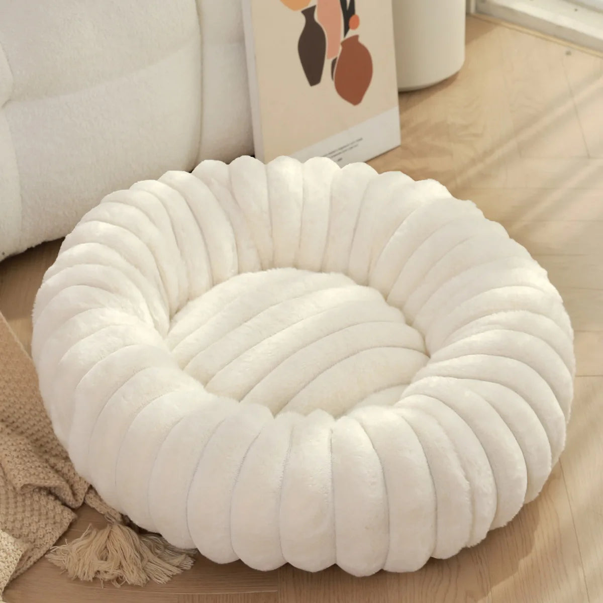 Round Pet Bed for Large Dog