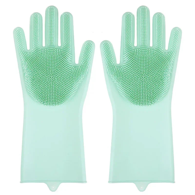 EcoSilk 5-Finger Silicone Pet Grooming Gloves
