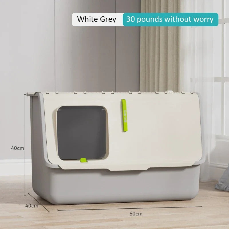 Top-entry Enclosed Cat Litter Box