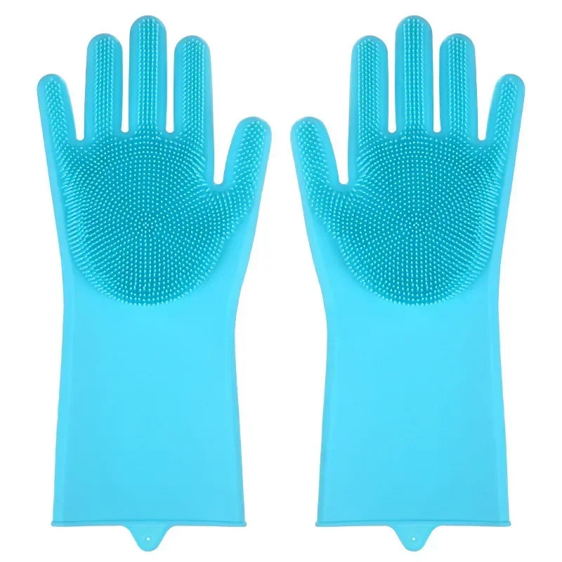 EcoSilk 5-Finger Silicone Pet Grooming Gloves