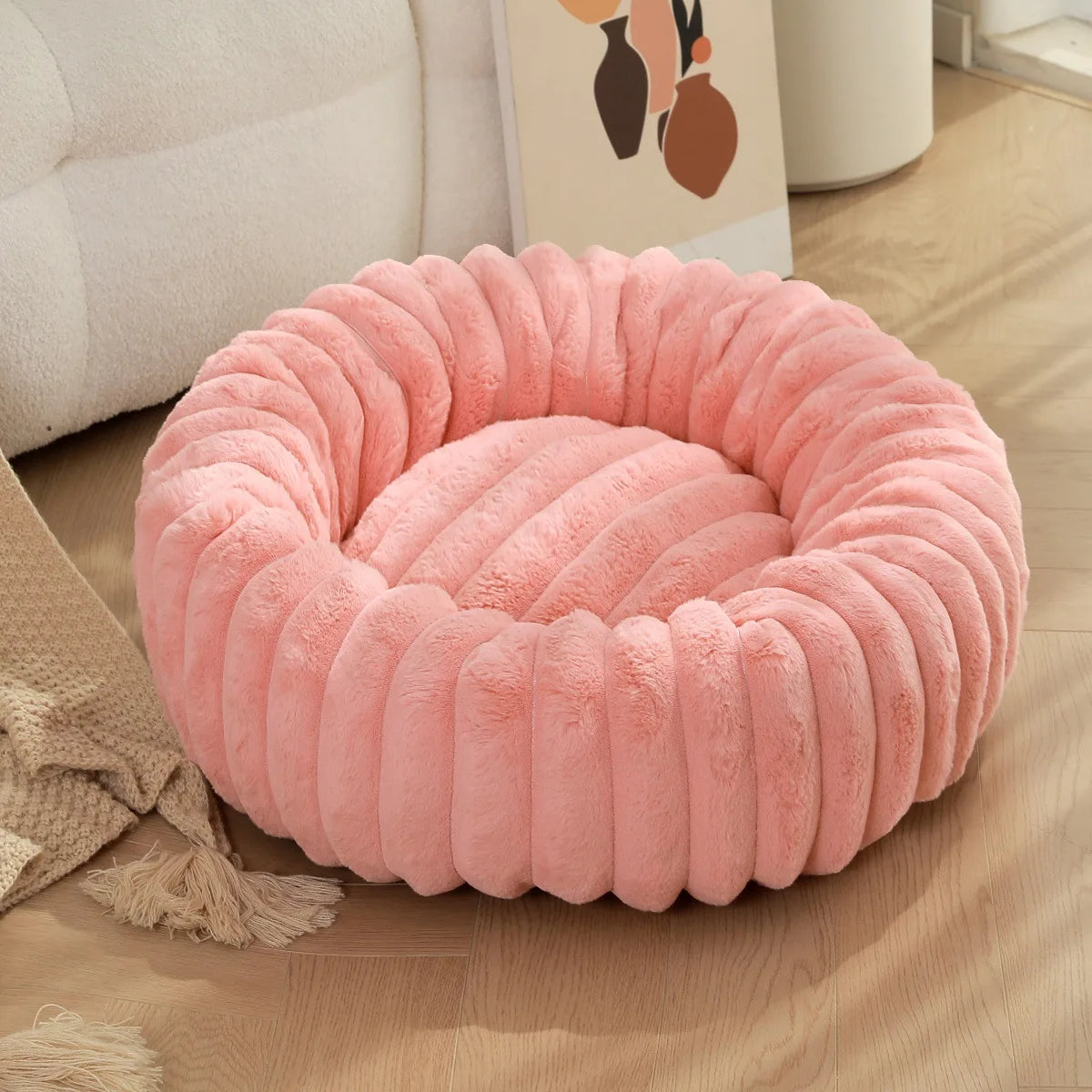Round Pet Bed for Large Dog