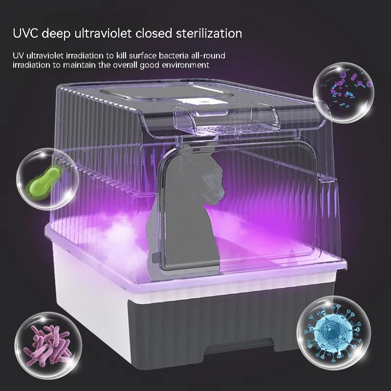 UVGuard Foldable Rechargeable Self-Cleaning Cat Litter Box