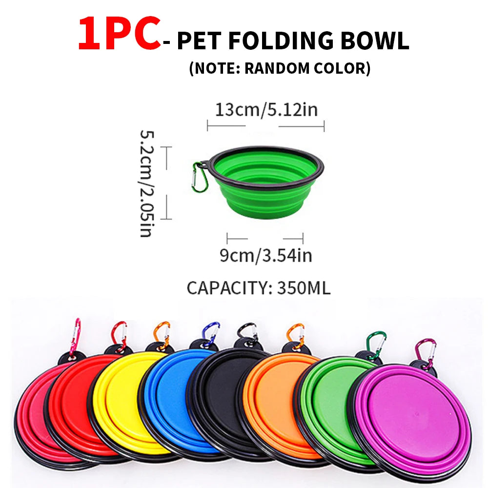 2-in-1 foldable dual feeding bowl
