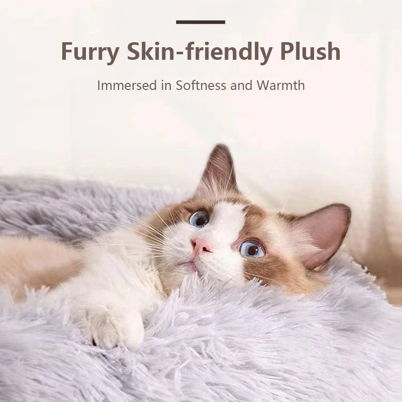 Long Plush Winter Beds for Dogs & Cats