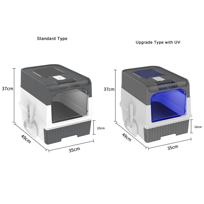 UVGuard Foldable Rechargeable Self-Cleaning Cat Litter Box