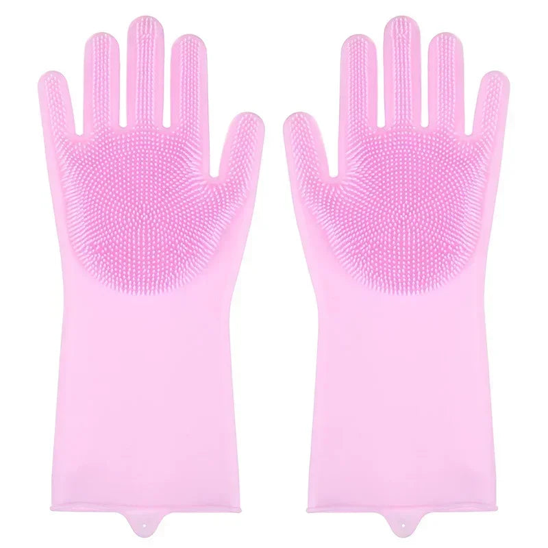 EcoSilk 5-Finger Silicone Pet Grooming Gloves