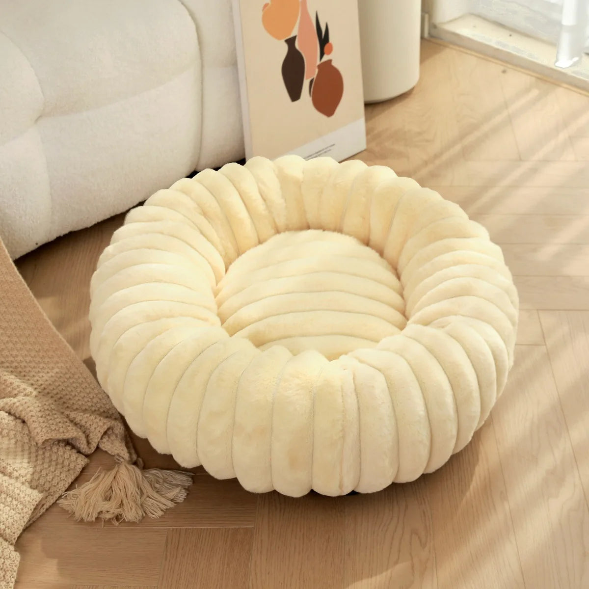 Round Pet Bed for Large Dog