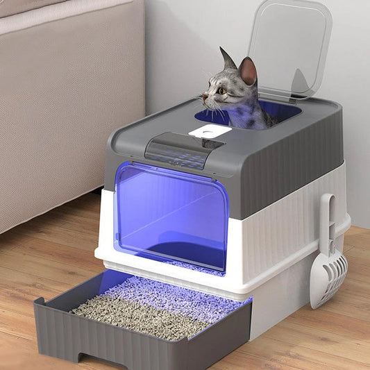 UVGuard Foldable Rechargeable Self-Cleaning Cat Litter Box