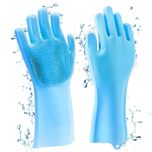 EcoSilk 5-Finger Silicone Pet Grooming Gloves