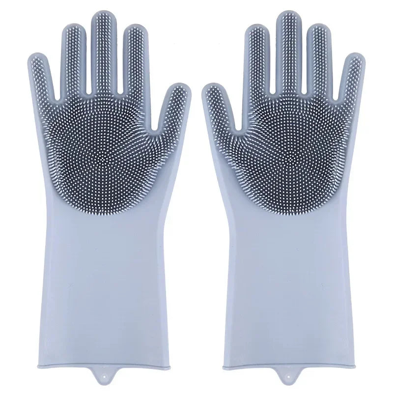 EcoSilk 5-Finger Silicone Pet Grooming Gloves