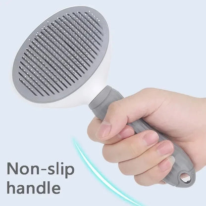 FurGuard Deluxe Wood-Handle Slicker Grooming Brush