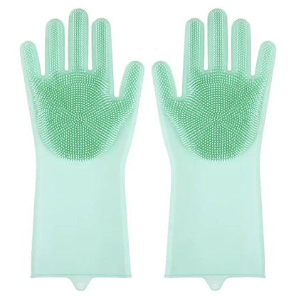 EcoSilk 5-Finger Silicone Pet Grooming Gloves
