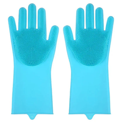 EcoSilk 5-Finger Silicone Pet Grooming Gloves