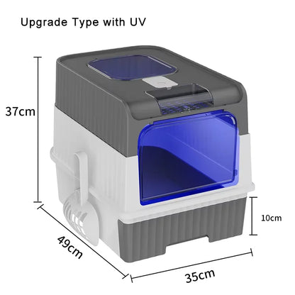 UVGuard Foldable Rechargeable Self-Cleaning Cat Litter Box