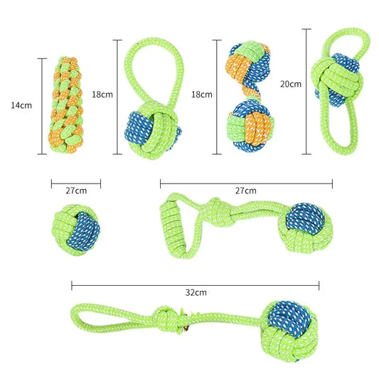 Cotton Rope Ball Interactive Chew & Dental Dog Toy