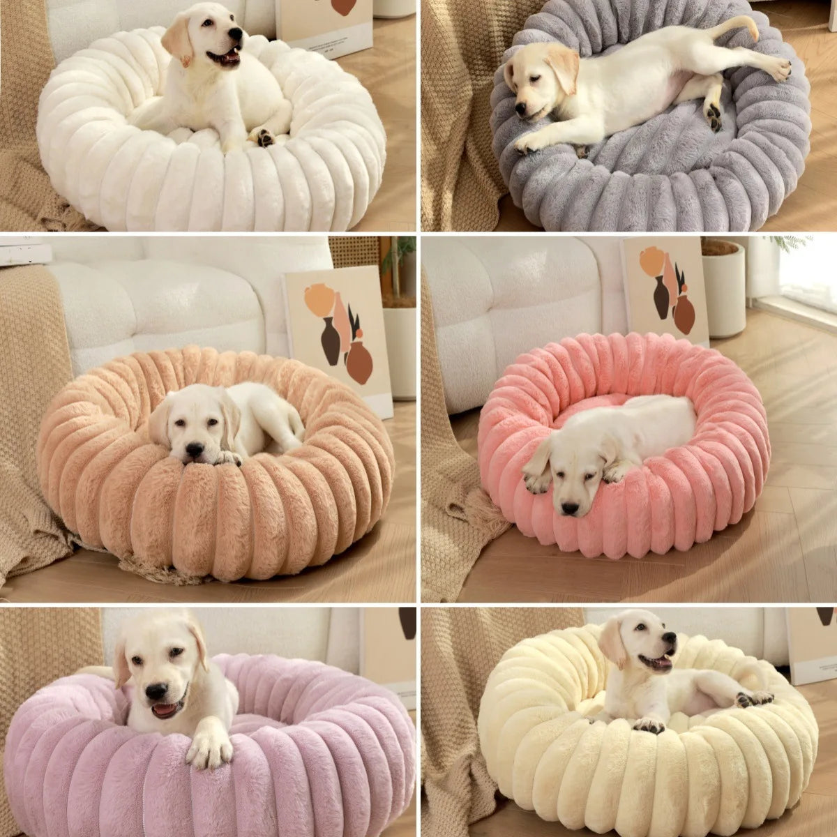 Round Pet Bed for Large Dog